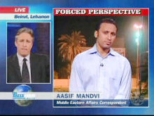 Aasif Mandvi on the Daily Show with John Stewart.