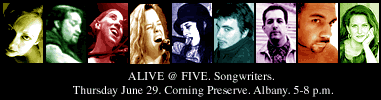 alive at five banner. 14K gif.