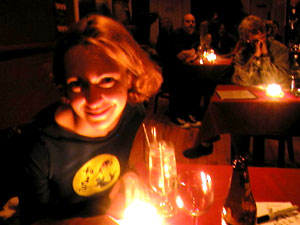 Abdou by candlelight.
